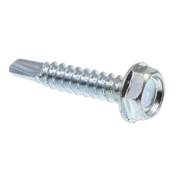 Prime-Line Sheet Metal Screw, Self-Dril Ind HexWash Head No. 10X1in ZincPlt CaseHardSteel 50PK 9032447 - main